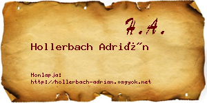 Hollerbach Adrián névjegykártya